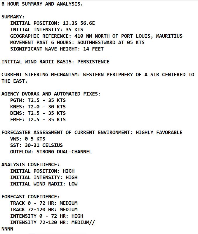 TC 05S is forecast to intensify significantly next 72h and dangerously approach REUNION and MAURITIUS islands//1215utc