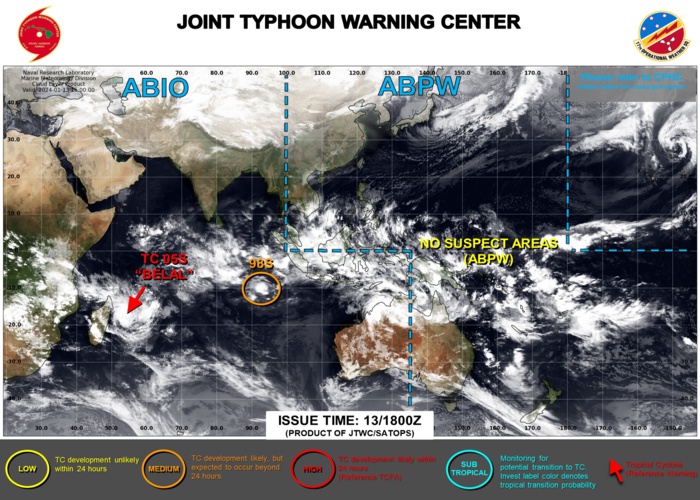 JTWC IS ISSUING 12HOURLY WARNINGS AND 3HOURLY SATELLITE BULLETINS ON TC 05S(BELAL). JTWC IS ISSUING 12HOURLY WARNINGS AND 3HOURLY SATELLITE BULLETINS ON TC 05S(BELAL).