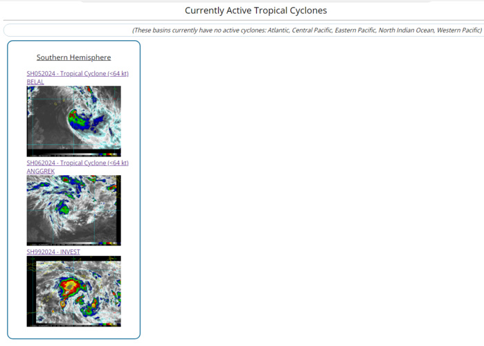 TC 05S(BELAL) and TC 06S(ANGGREK) up-dates// 1615utc