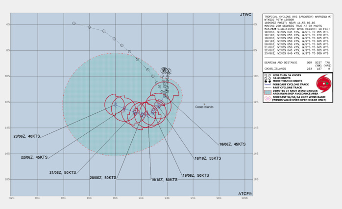 FORECAST REASONING.  SIGNIFICANT FORECAST CHANGES: THERE ARE NO SIGNIFICANT CHANGES TO THE FORECAST FROM THE PREVIOUS WARNING.  FORECAST DISCUSSION: TROPICAL CYCLONE (TC) 06S IS DRIFTING SLOWLY  SOUTHWARD WITHIN THE COMPETING STEERING ENVIRONMENT, ALONG AN  EXTENSION OF THE STEERING RIDGE TO THE EAST. HOWEVER, THE SYSTEM IS  EXPECTED TO TURN WESTWARD WITHIN THE NEXT 24 TO 36 HOURS AS IT  TRANSITIONS TO THE STEERING INFLUENCE OF THE WEAK STR POSITIONED TO  THE SOUTH. AFTER TAU 48, TC 06S WILL TRACK SLOWLY WEST-NORTHWESTWARD  ALONG THE NORTHEASTERN PERIPHERY OF THE LOW- TO MID-LEVEL STR. TC 06S  SHOULD INTENSIFY TO A PEAK INTENSITY OF 55 KNOTS WITHIN THE NEXT DAY  DUE TO THE FAVORABLE OUTFLOW, HINDERED SLIGHTLY BY THE PRESENCE OF  DRY AIR. THE SYSTEM WILL MAINTAIN INTENSITY NEAR 50 KNOTS FROM TAU 24  TO TAU 72 THEN FINALLY SUCCUMB TO SIGNIFICANT DRY AIR ENTRAINMENT.