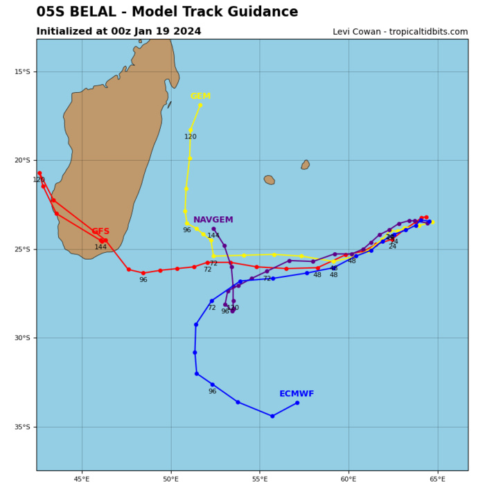 TC 05S(BELAL) Final Warning//TC 06S(ANGGREK) near Typhoon Intensity//Invest 90P upgraded//Invest 91S//1909utc