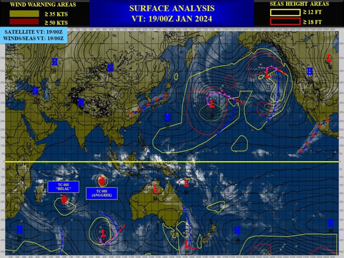 TC 05S(BELAL) Final Warning//TC 06S(ANGGREK) near Typhoon Intensity//Invest 90P upgraded//Invest 91S//1909utc