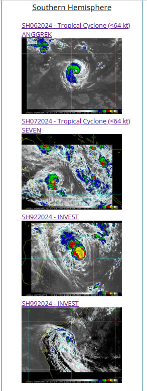 TC 07P intensifying//TC 06S(ANGGREK) re-intensifying//TCFA issued for Invest 92S//3 Week Tropical Cyclone Formation Probability//2403utc