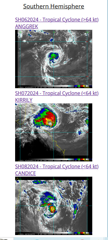 TC 07P(KIRRILY) landfall close to TONWSVILLE//TC 06S(ANGGREK) to reach CAT 3 US within 72H//TC 08S(CANDICE) intensifying//2503utc