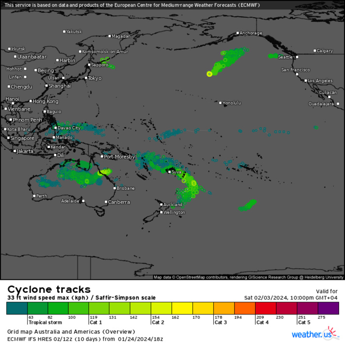 TC 07P(KIRRILY) landfall close to TONWSVILLE//TC 06S(ANGGREK) to reach CAT 3 US within 72H//TC 08S(CANDICE) intensifying//2503utc