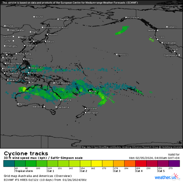TC 06S(ANGGREK) powerful CAT 4 US within 48h//TC 08S(CANDICE) peaked//TC 07P(KIRRILY) peaked at Typhoon Intensity//2609utc