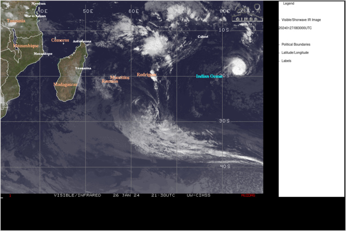 Intense TC 06S(ANGGREK) peaking at CAT 4 US within 36h//TC 08S(CANDICE) Final Warning//ECMWF 10 Day Stom Tracks//2709utc
