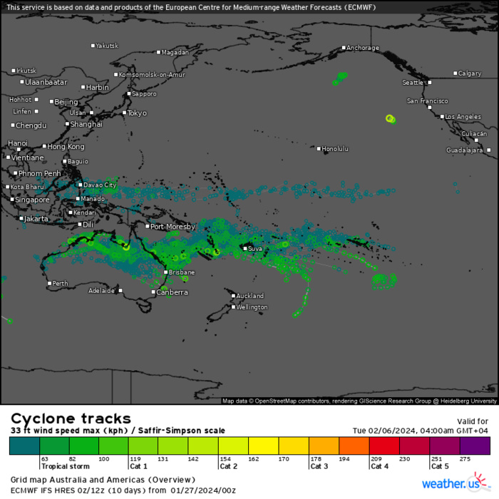 Intense TC 06S(ANGGREK) peaking at CAT 4 US within 36h//TC 08S(CANDICE) Final Warning//ECMWF 10 Day Stom Tracks//2709utc