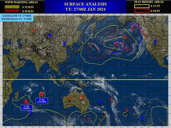 Intense TC 06S(ANGGREK) peaking at CAT 4 US within 36h//TC 08S(CANDICE) Final Warning//ECMWF 10 Day Stom Tracks//2709utc