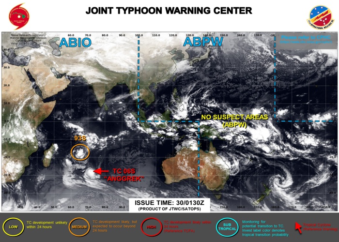 JTWC IS ISSUING IS ISSUING 12HOURLY WARNINGS AND 3HOURLY SATELLITE BULLETINS TC 06S. 3HOURLY SATELLITE BULLETINS ARE ISSUED ON INVEST 93S.