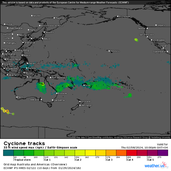 TC 06S(ANNGGREK) peaked near CAT 4 US  becoming extratropical after 24h// INVEST 93S upgraded// 3003utc