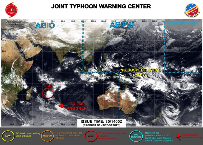 JTWC IS ISSUING IS ISSUING 12HOURLY WARNINGS AND 3HOURLY SATELLITE BULLETINS TC 06S. 3HOURLY SATELLITE BULLETINS ARE ISSUED ON INVEST 93S.