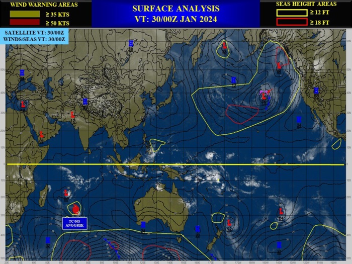 TCFA for INVEST 93S// TC 06S(ANGGREK) becoming ET after peak intensity at CAT 4 US// INVEST 93W// 3015utc