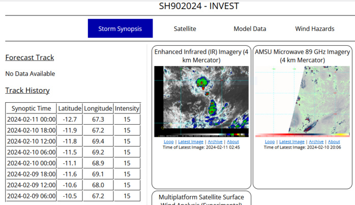TC 12P// INVEST 90S// INVEST 91P//10 DAY ECMWF Storm Tracks// 1103utc