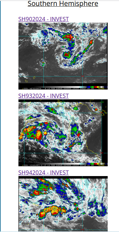 INVEST 90S// INVEST 93S// INVEST 94P//10 DAY ECMWF Storm Tracks//3 Week Tropical Cyclone Formation Probability// 1409utc