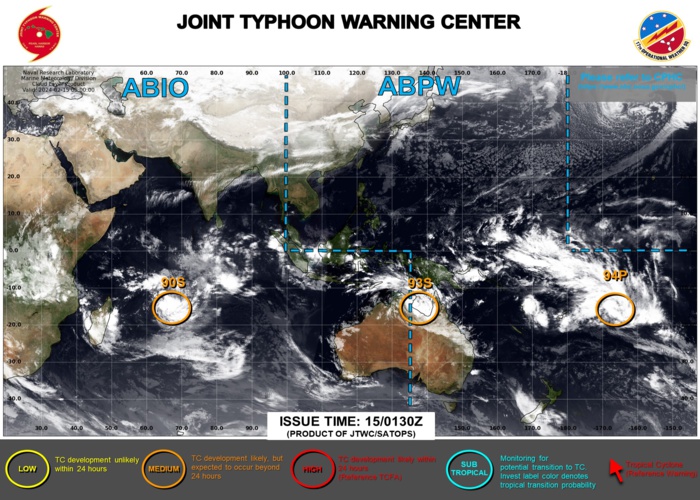 JTWC IS ISSUING 3HOURLY SATELLITE BULLETINS ON INVEST 90S ,ON INVEST 93S AND ON INVEST 94P.