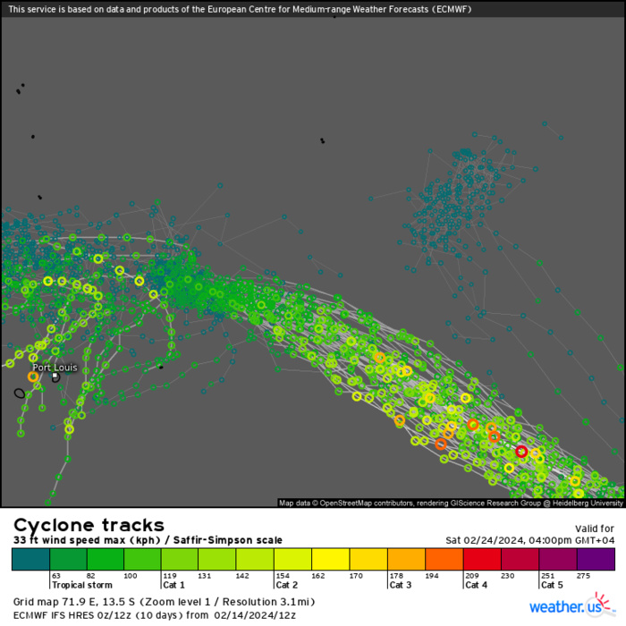 INVEST 90S// INVEST 93S// INVEST 94P//10 DAY ECMWF Storm Tracks//1503utc