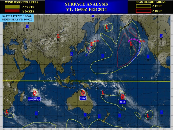 TC 13S(DJOUNGOU) Rapid Intensification possible// TC 14P// TC 15P/ 10 Day ECMWF Storm Tracks// 1603utc