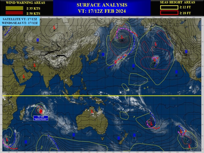 TC 13S(DJOUNGOU) from CAT 1 to CAT 3 in 24h: still intensifying// INVEST 95S up-graded//15P Subtropical//14P overland//1721utc