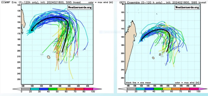 TC 13S(DJOUNGOU) peaks as a powerful CAT 4 US//TCFA issued for INVEST 95S//10 Day ECMWF Storm Tracks//1809utc