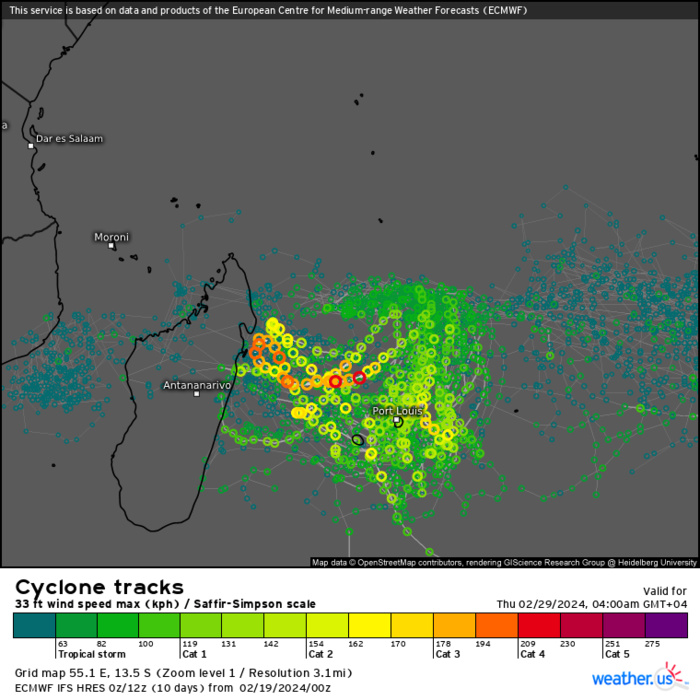TC 13S(DJOUNGOU) former Super Typhoon now rapidly decaying//TC 16S developing next 72h//10 Day ECMWF Storm Tracks//1910utc TC 13S(DJOUNGOU) former Super Typhoon now rapidly decaying//TC 16S developing next 72h//10 Day ECMWF Storm Tracks//1910utc