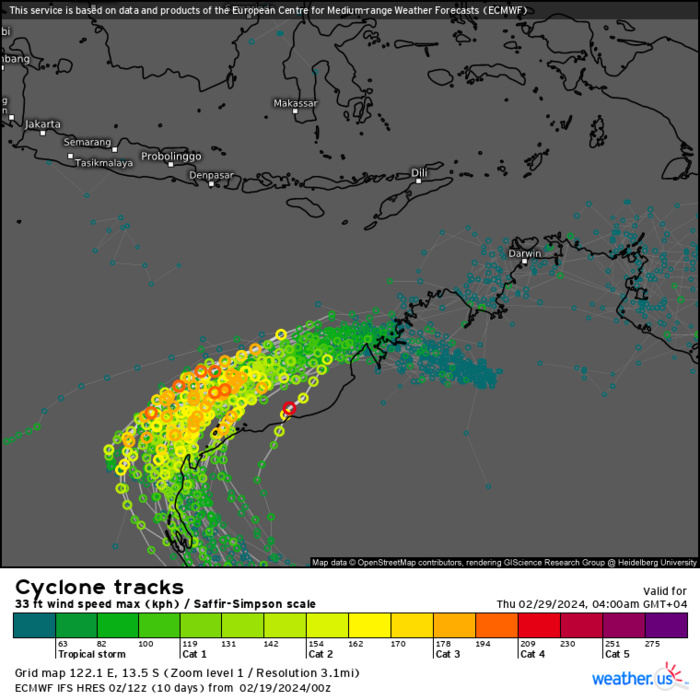 TC 13S(DJOUNGOU) former Super Typhoon now rapidly decaying//TC 16S developing next 72h//10 Day ECMWF Storm Tracks//1910utc