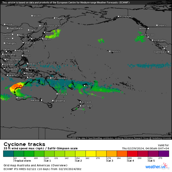 TC 13S(DJOUNGOU) former Super Typhoon now rapidly decaying//TC 16S developing next 72h//10 Day ECMWF Storm Tracks//1910utc