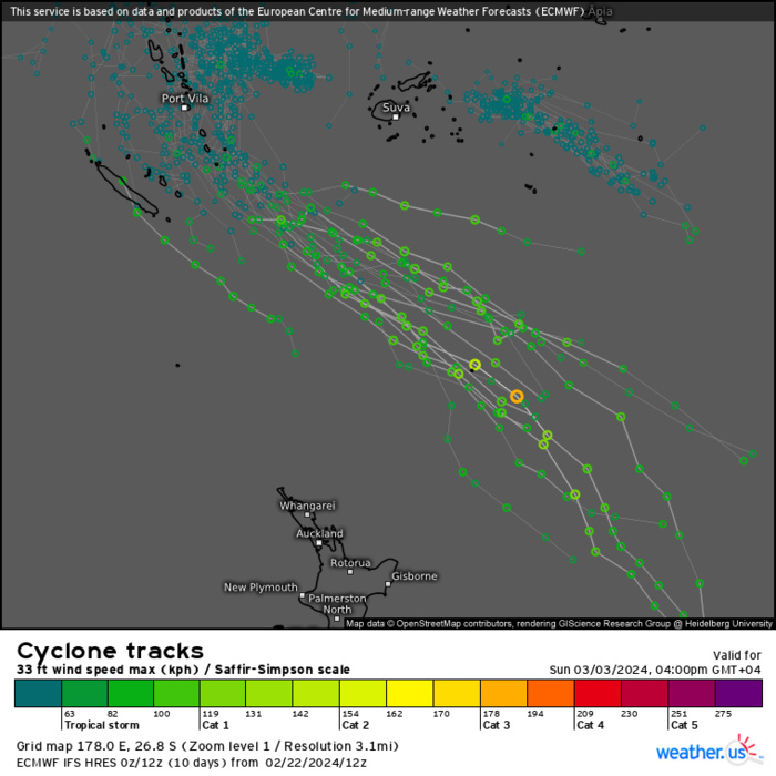 TC 16S(ELEANOR) peakead at 60 Knots now weakening//TC 14P(LINCOLN) intensifying a bit next 24H// 10 Day ECMWF Storm Tracks//2306utc