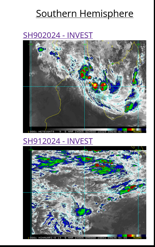 INVEST 90S// INVEST 91S// 0506utc update