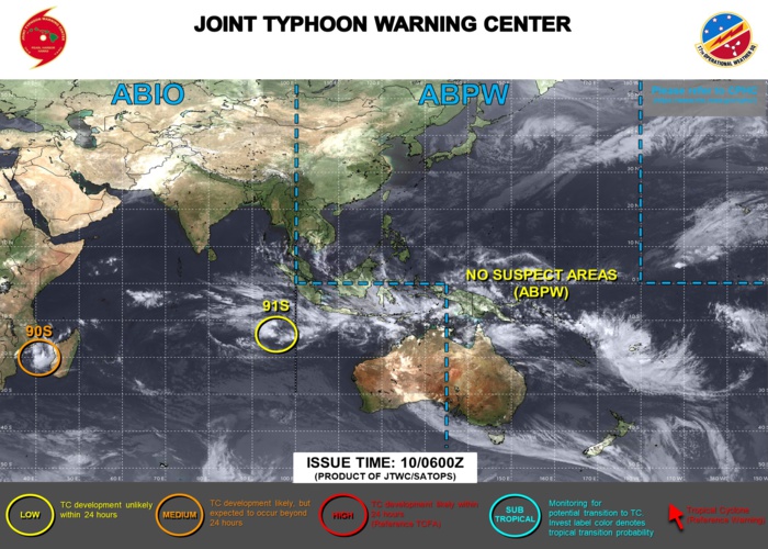 JTWC IS ISSUING 3HOURLY SATELLITE BULLETINS ON INVEST 90S AND ON INVEST 91S