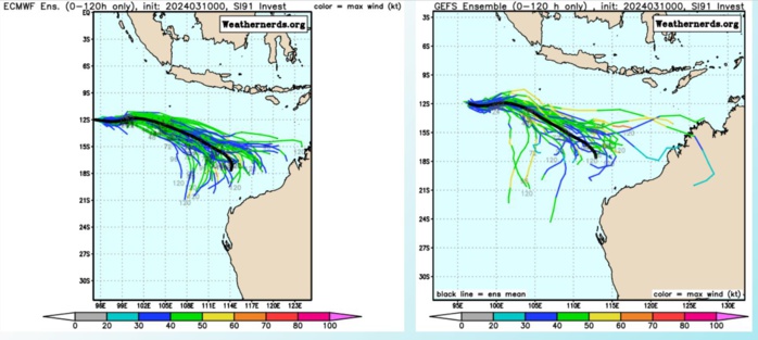 INVEST 90S & INVEST 91S updates// INVEST 92P Subtropical// 10 Day ECMWF Storm Tracks// 1006utc