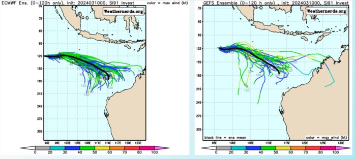 INVEST 90S & INVEST 91S updates// INVEST 92P Subtropical// 10 Day ECMWF Storm Tracks// 1006utc