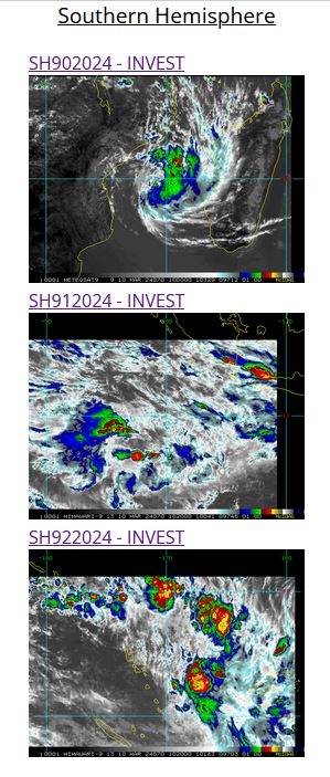 INVEST 90S & INVEST 91S : Tropical Cyclone Formation Alert issued at 10/09UTC