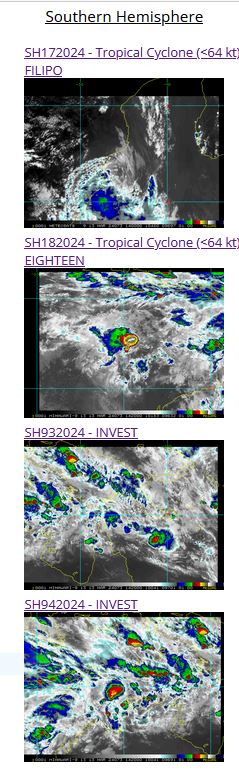 TC 17S(FILIPO) to peak again within 24h//TC 18S to intensify steadily next 5 days//INVEST 94S//INVEST 93P//3 Week Tropical Cyclone Formation Probability//1315utc 