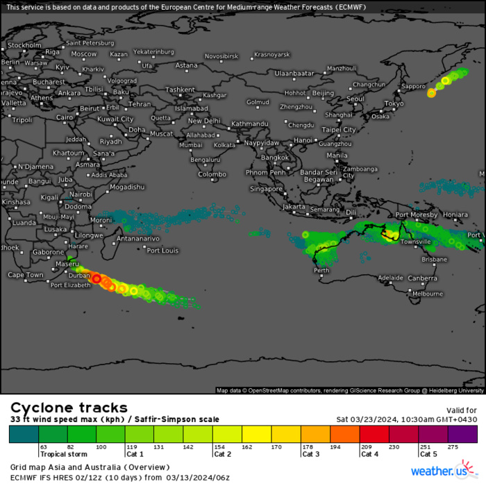 TC 17S(FILIPO) to peak again within 24h//TC 18S to intensify steadily next 5 days//INVEST 94S//INVEST 93P//3 Week Tropical Cyclone Formation Probability//1315utc 