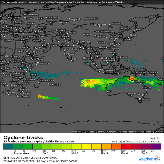 TC 18S struggling but forecast to intensify a bit after 24h// TC 19P to intensify over the GOC next 36/48h// 15/21UTC TC 18S struggling but forecast to intensify a bit after 24h// TC 19P to intensify over the GOC next 36/48h// 15/21UTC