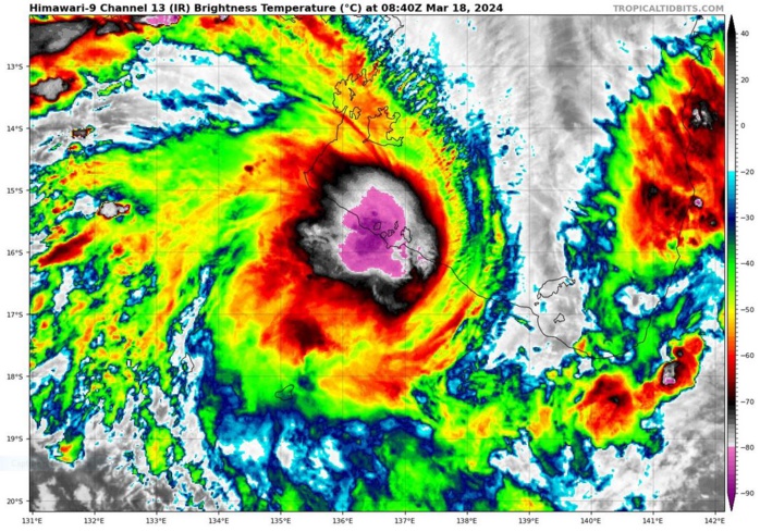 TC 19P(MEGAN) peaked at CAT 3 US made landfall// TC 18S may re-develop// 10 Day ECMWF Storm Tracks//1809utc TC 19P(MEGAN) peaked at CAT 3 US made landfall// TC 18S may re-develop// 10 Day ECMWF Storm Tracks//1809utc