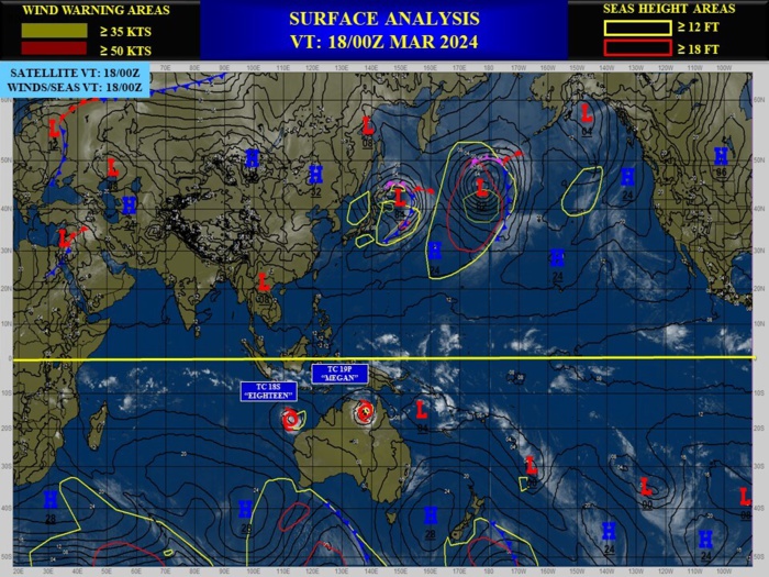 TC 19P(MEGAN) peaked at CAT 3 US made landfall// TC 18S may re-develop// 10 Day ECMWF Storm Tracks//1809utc