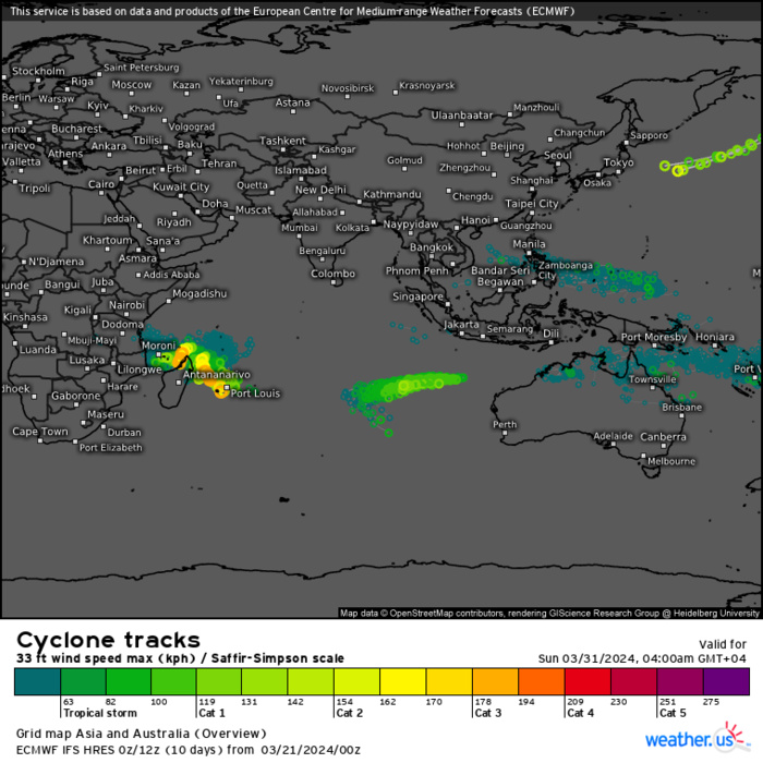 TC 18S(NEVILLE) +45 knots last 24H may reach CAT 3 US within 24H//ECMWF 10 Day Storm Tracks//2109utc