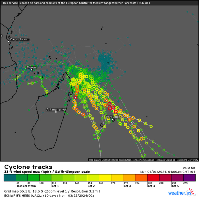 TC 18S(NEVILLE) peaked at CAT 4 US well above forecast//INVEST 95S// ECMWF 10 Day Storm Tracks// 2215utc TC 18S(NEVILLE) peaked at CAT 4 US well above forecast//INVEST 95S// ECMWF 10 Day Storm Tracks// 2215utc