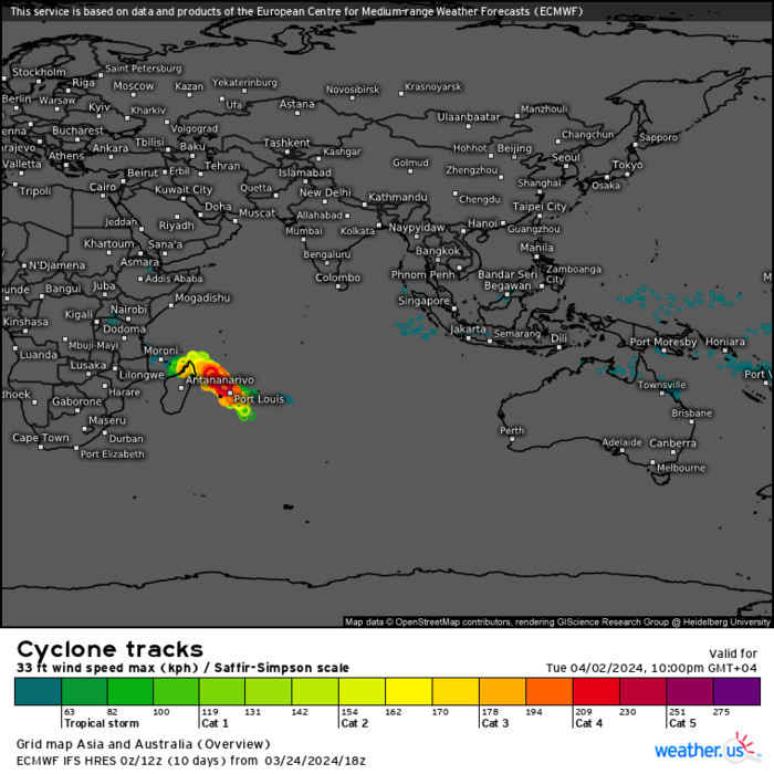 TC 18S(NEVILLE) remnants dying down// INVEST 95S under watch// ECMWF 10 Day Storm Tracks//2500utc