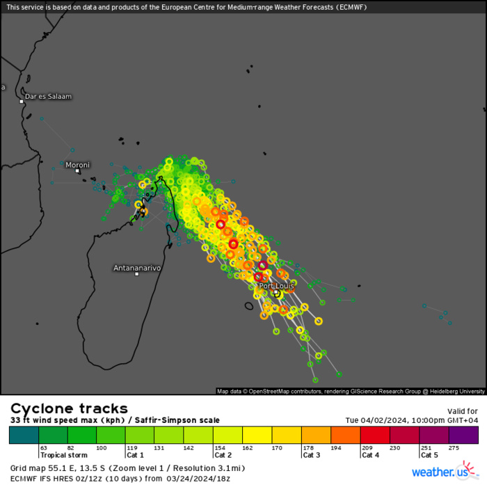 TC 18S(NEVILLE) remnants dying down// INVEST 95S under watch// ECMWF 10 Day Storm Tracks//2500utc