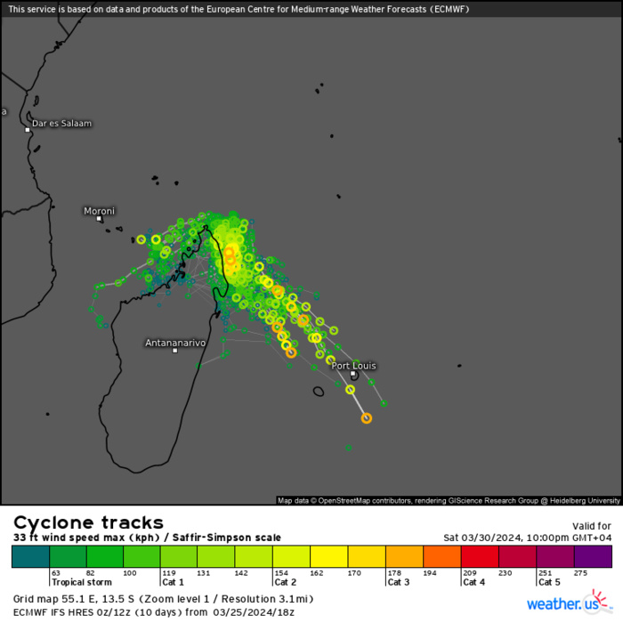 TC 20S intensifying next 72H and to curve to the SouthEast after 48H// 2603utc