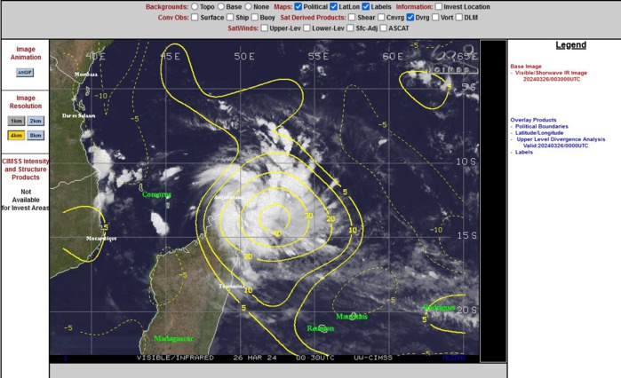ON THE UPPER-LEVEL, AN ANTICYCLONE HAS DEVELOPED OVER THE SYSTEM WITH THE SUBTROPICAL JET TO THE SOUTH ENCOURAGING A STRONG POLEWARD OUTFLOW CHANNEL. ON THE UPPER-LEVEL, AN ANTICYCLONE HAS DEVELOPED OVER THE SYSTEM WITH THE SUBTROPICAL JET TO THE SOUTH ENCOURAGING A STRONG POLEWARD OUTFLOW CHANNEL.