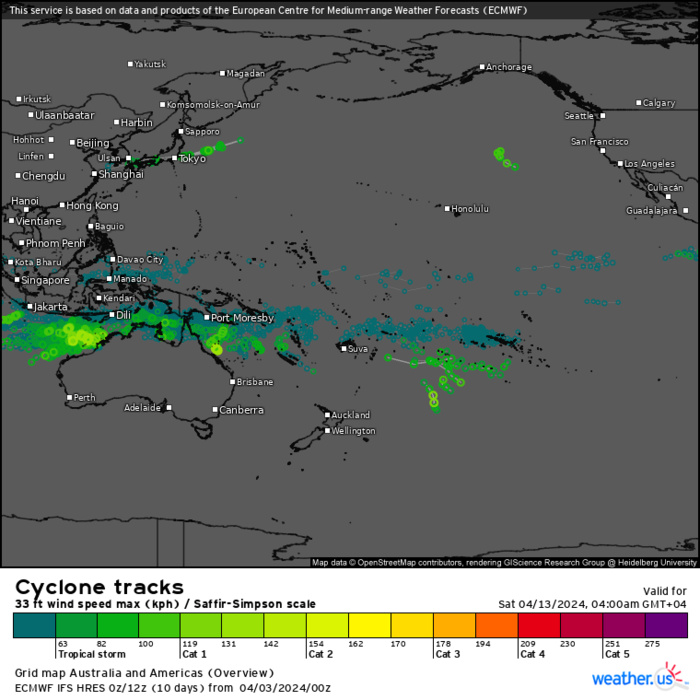 INVEST 96S// ECMWF 10 Day Storm Tracks// 3 Week TC Formation Probability// 0309utc