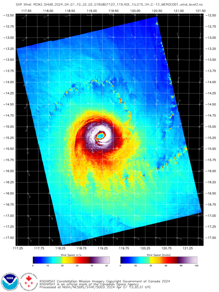 TC 21S(OLGA) peaked as a powerful CAT 4 US// ECMWF 10 Day Storm Tracks// 0803utc TC 21S(OLGA) peaked as a powerful CAT 4 US// ECMWF 10 Day Storm Tracks// 0803utc