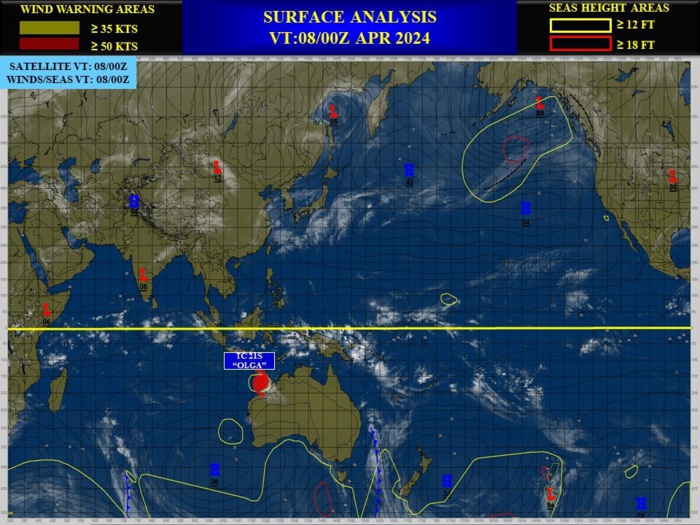 TC 21S(OLGA) peaked as a powerful CAT 4 US// ECMWF 10 Day Storm Tracks// 0803utc TC 21S(OLGA) peaked as a powerful CAT 4 US// ECMWF 10 Day Storm Tracks// 0803utc