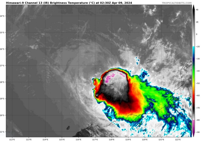 TC 21S(OLGA) SAR reveals still a bit stronger than expected// INVEST 97P// ECMWF 10 Day Storm Traccks// 0903utc