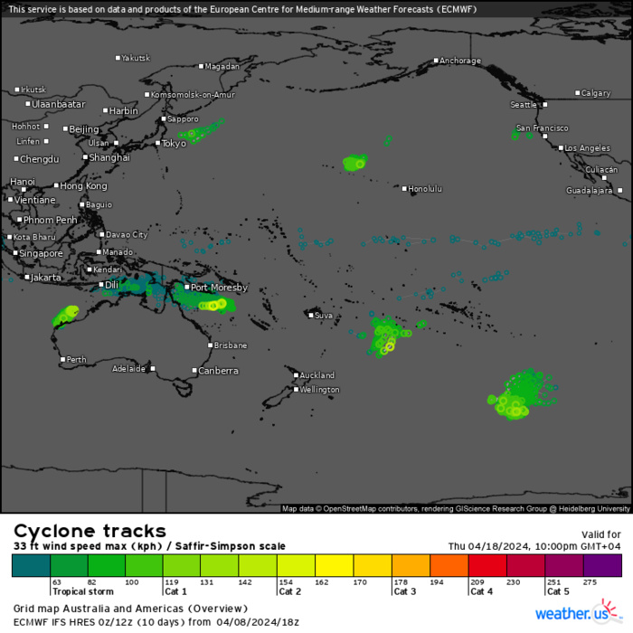 TC 21S(OLGA) SAR reveals still a bit stronger than expected// INVEST 97P// ECMWF 10 Day Storm Traccks// 0903utc TC 21S(OLGA) SAR reveals still a bit stronger than expected// INVEST 97P// ECMWF 10 Day Storm Traccks// 0903utc