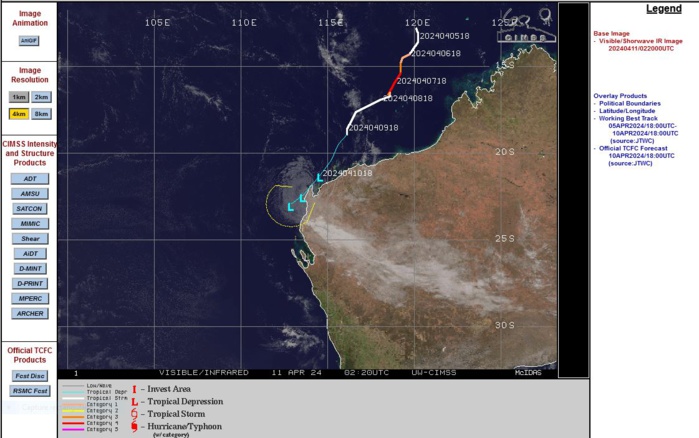 TC 22P(PAUL)// Remnants of TC 21S(OLGA)// ECMWF 10 Day Storm Tracks// 1103utc